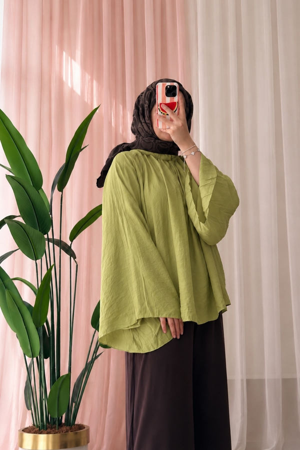 Astarlı Mercan Bluz- Lime