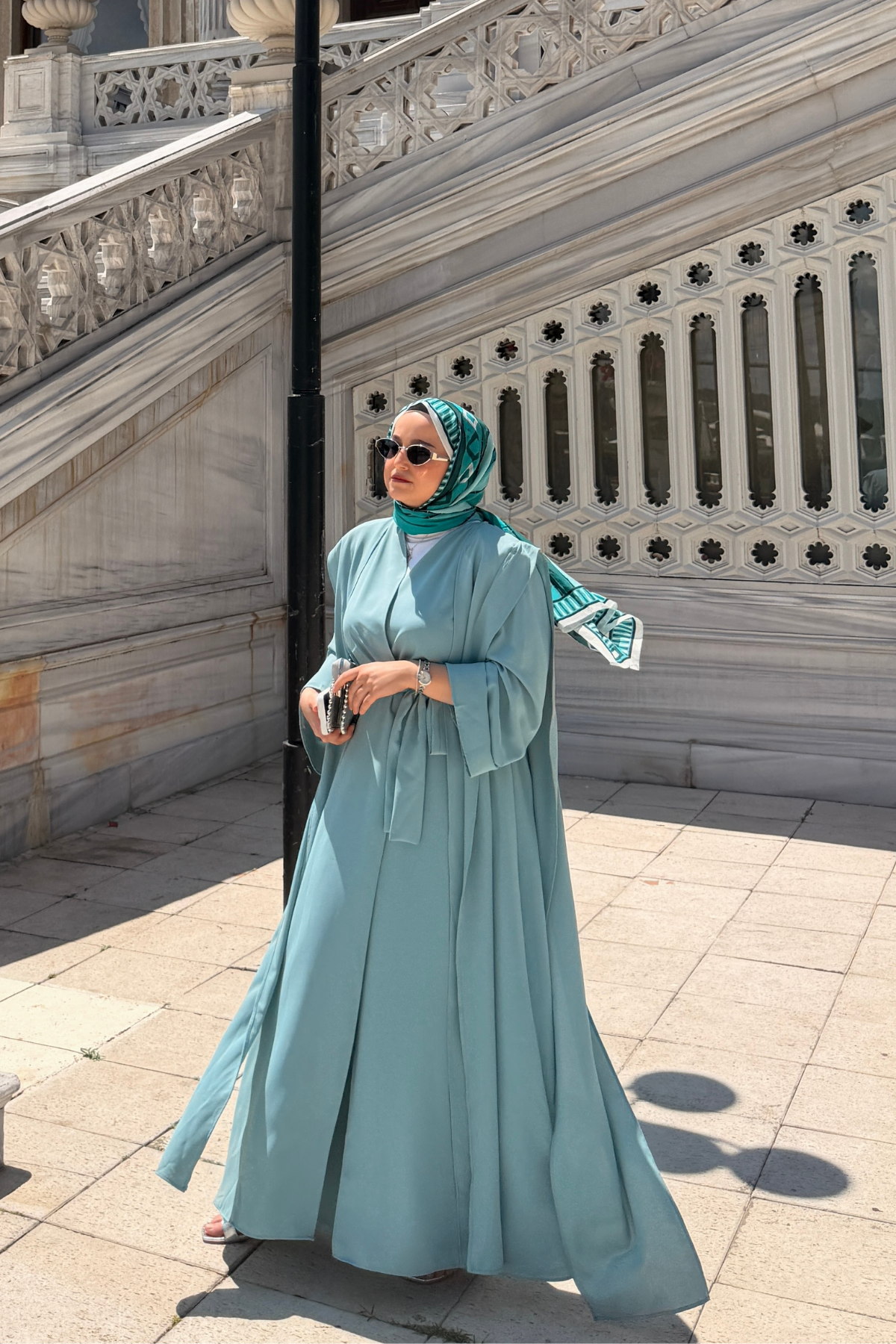 Hümay 2'li Abaya Set  -  Mint Yeşili