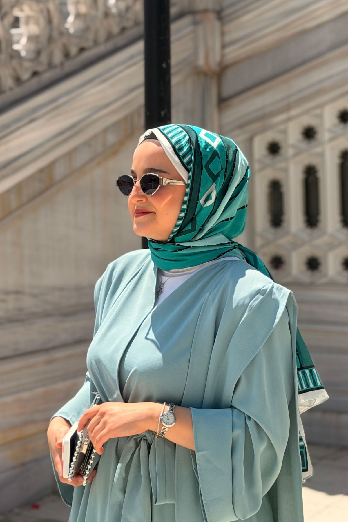 Hümay 2'li Abaya Set  -  Mint Yeşili