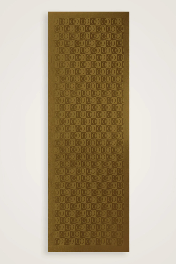 Monogram Pamuklu Desenli Şal-Haki