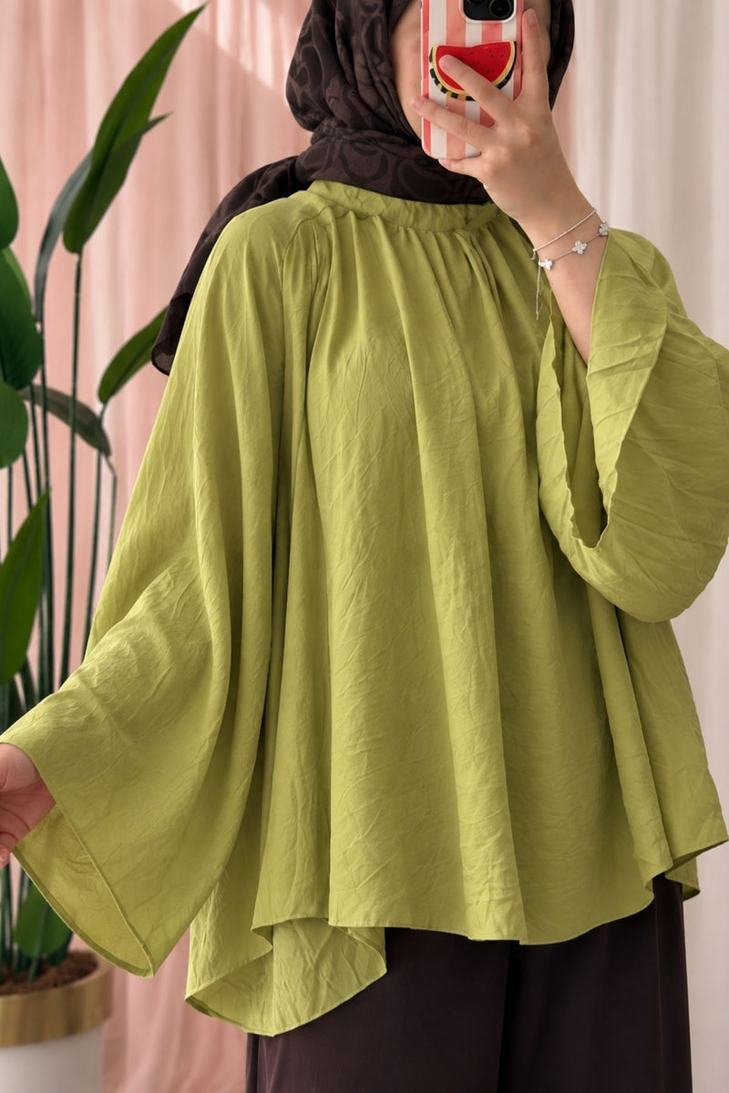 Astarlı Mercan Bluz- Lime