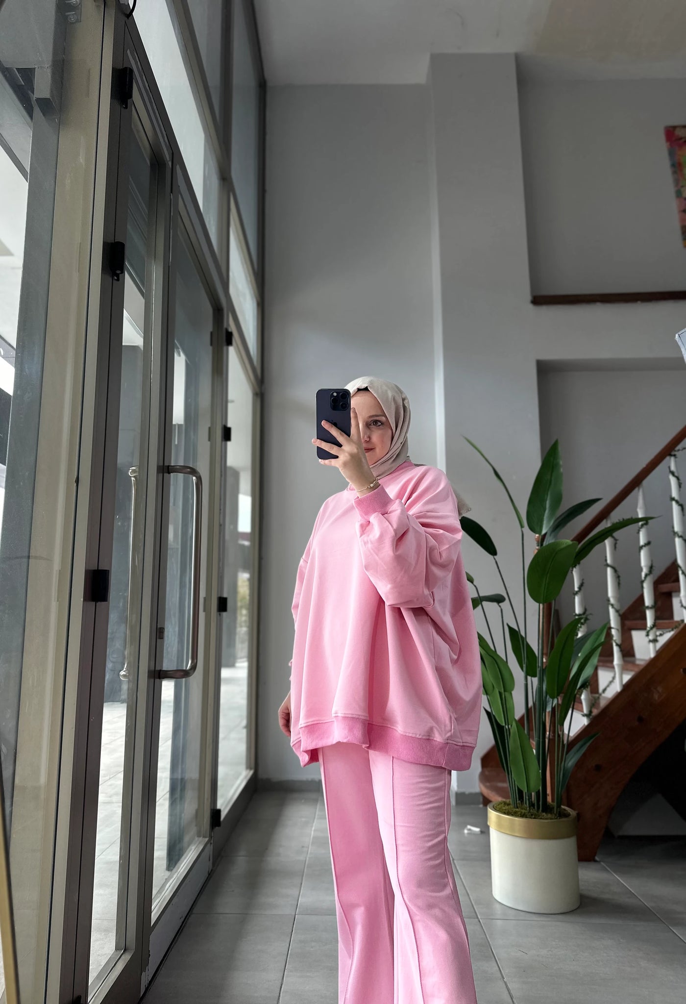 Sweat Pantolon Takım - Pembe
