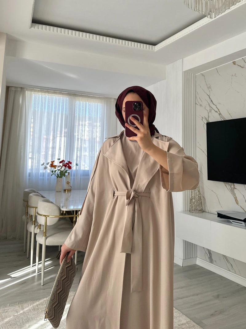 Adria 3'lü Abaya Set - Bej