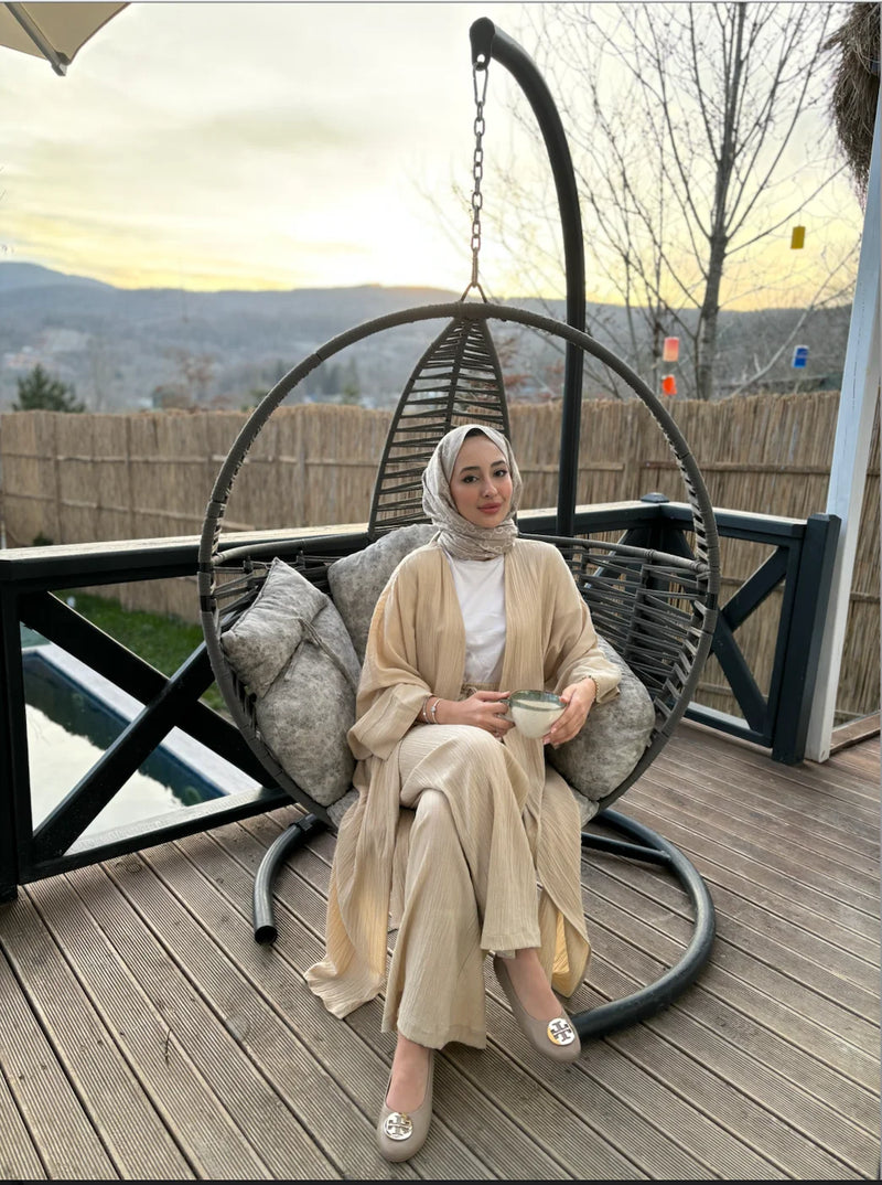 Ahsen Kimono Takım - Krem