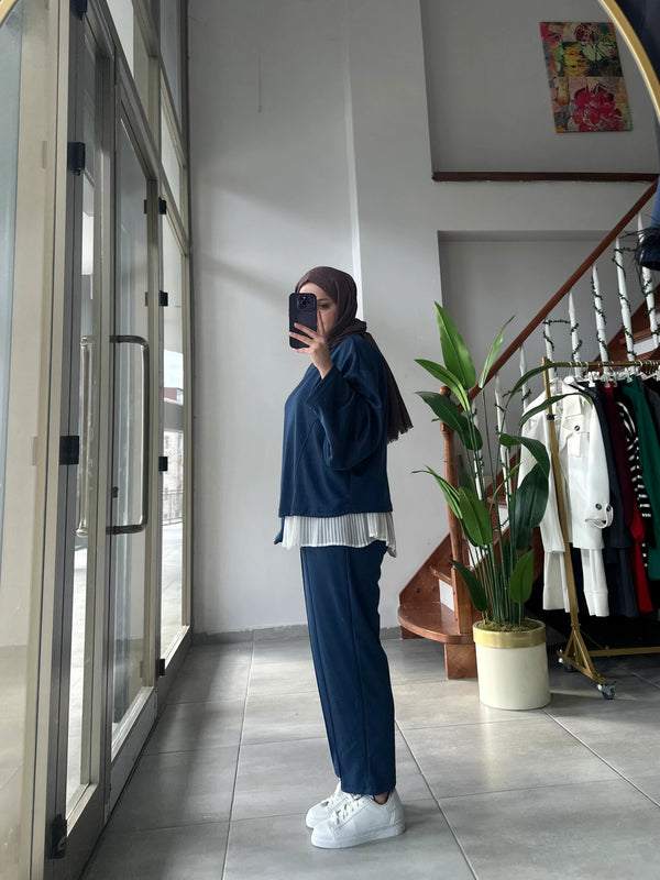 Fara Sweat Pantolon Takım - Mavi
