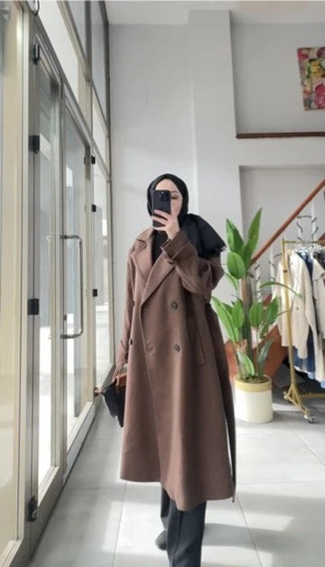 Massi Kaşe Kaban - Kahverengi