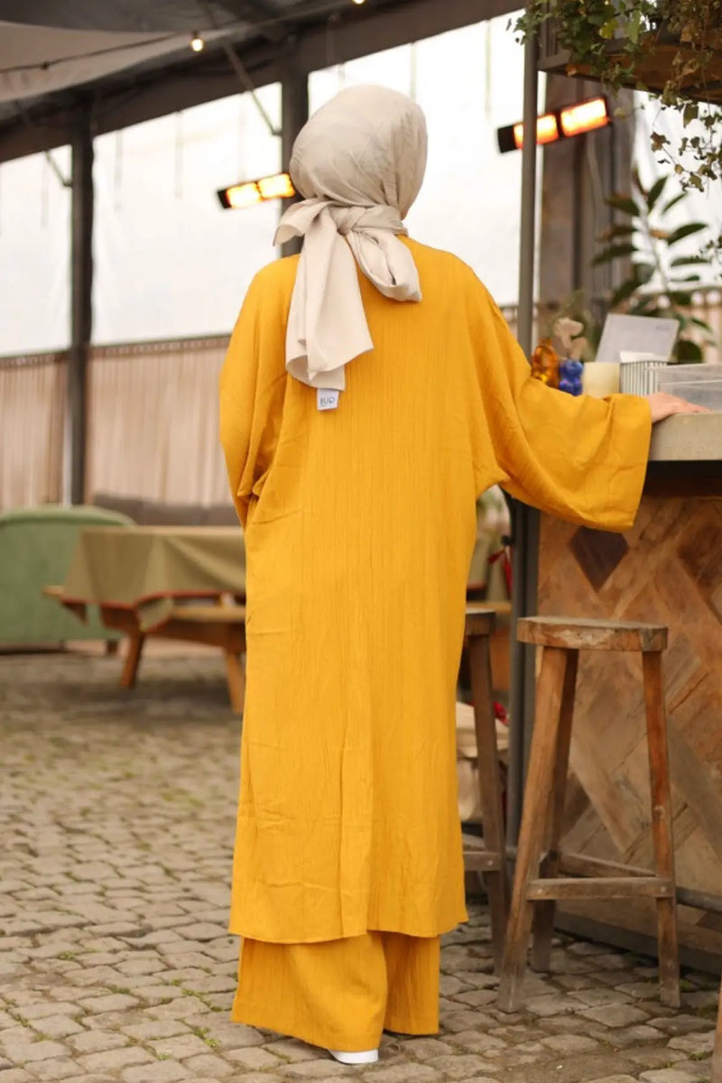 Ahsen Kimono Takım - Hardal