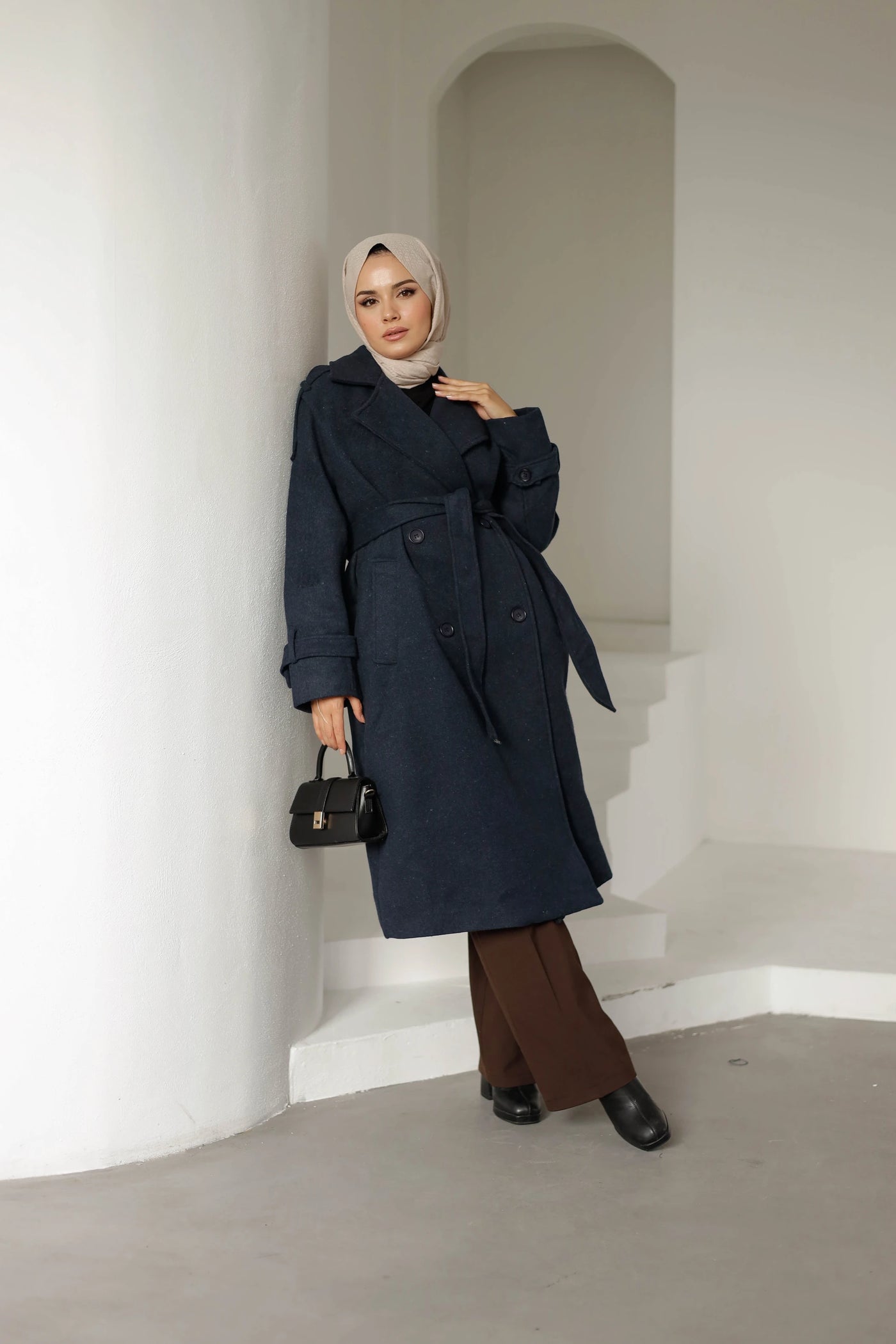 Massi Kaşe Kaban - Lacivert