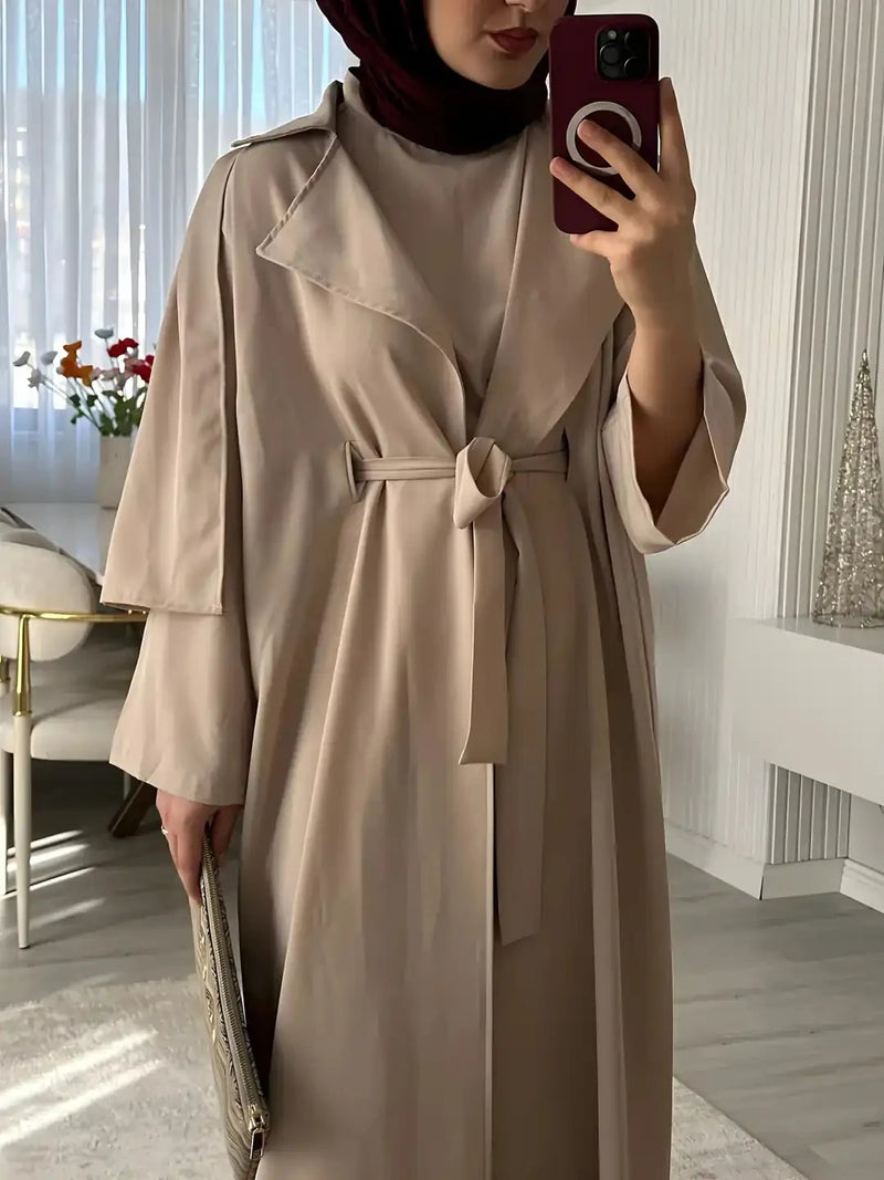 Adria 3'lü Abaya Set - Bej