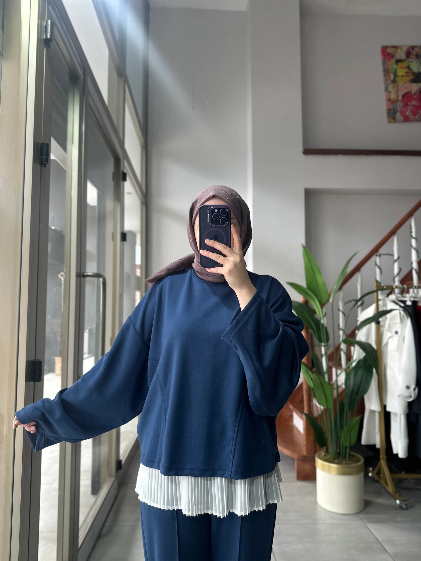 Fara Sweat Pantolon Takım - Mavi