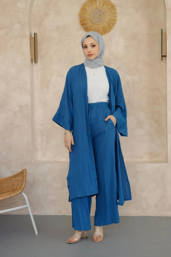 Ahsen Kimono Takım - Mavi