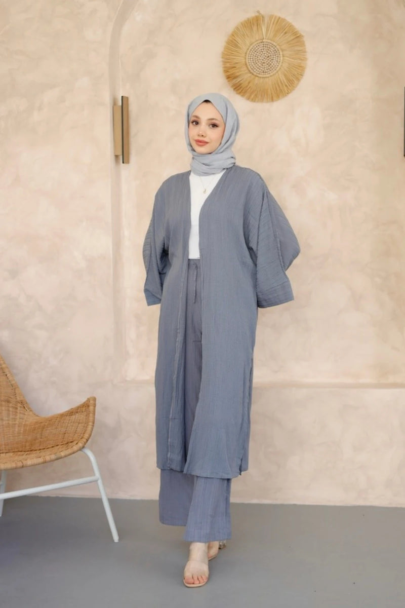 Ahsen Kimono Takım - Gri