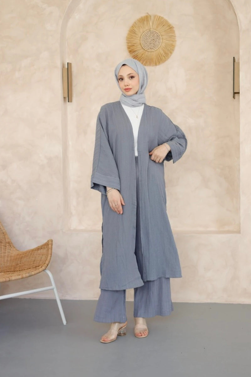 Ahsen Kimono Takım - Gri