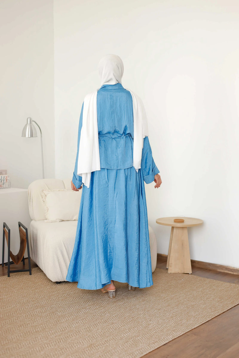 Aqua Bluz Etek Takım - Mavi