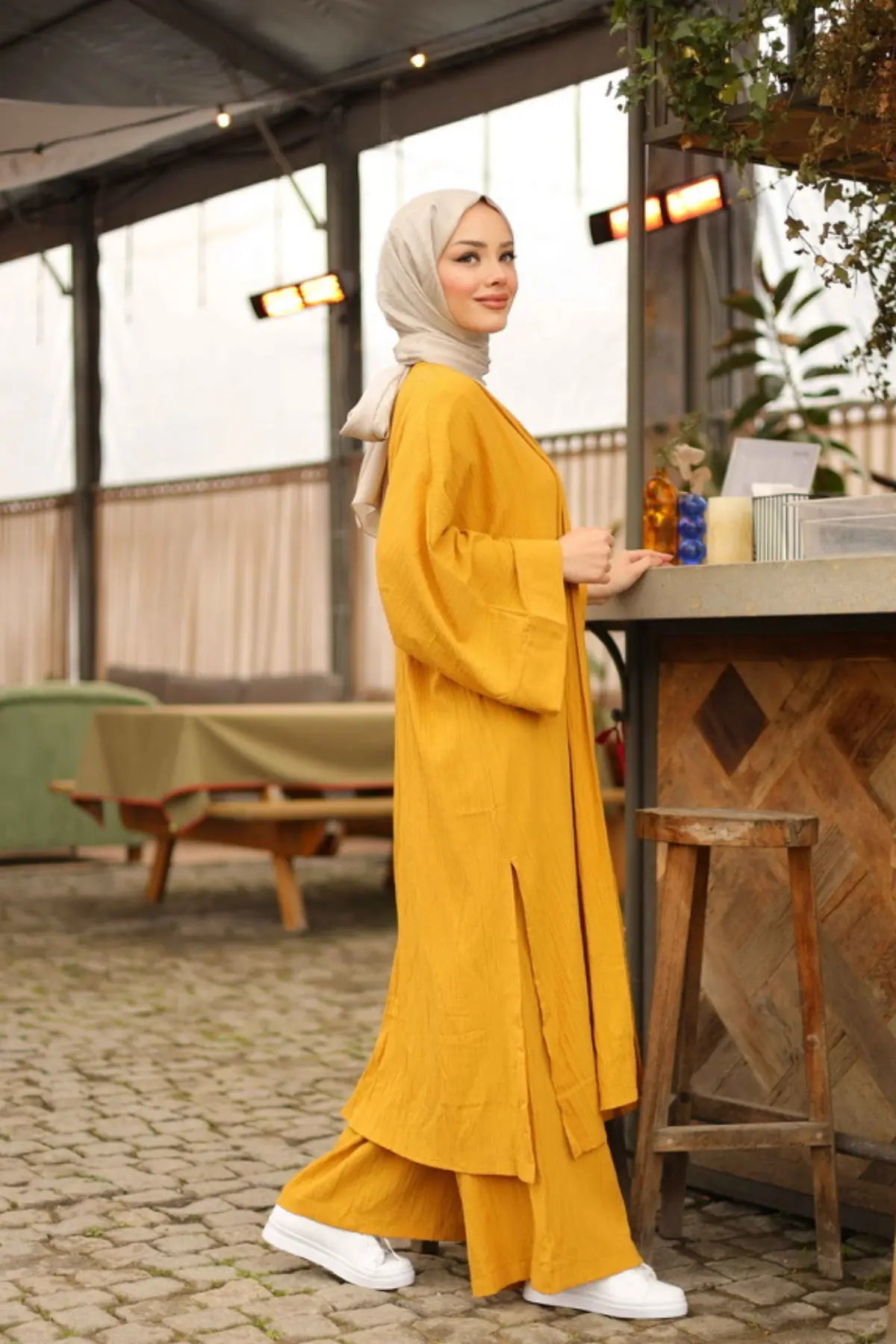 Ahsen Kimono Takım - Hardal