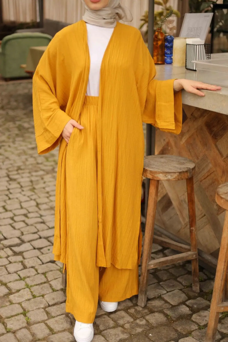 Ahsen Kimono Takım - Hardal