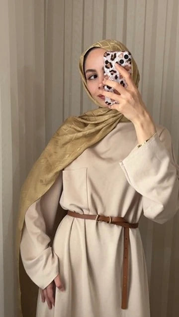 Asia Oysho Elbise - Krem