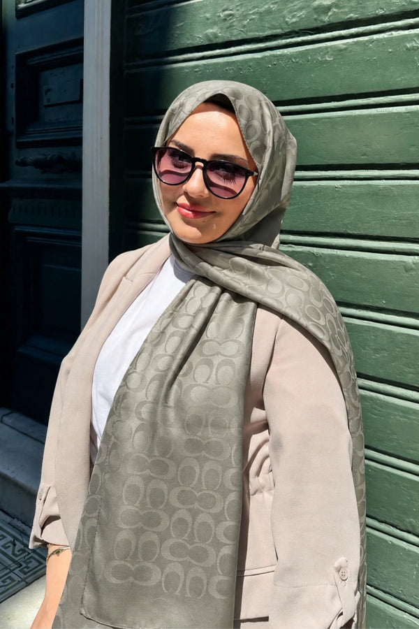 Elegant Line Şal - Haki