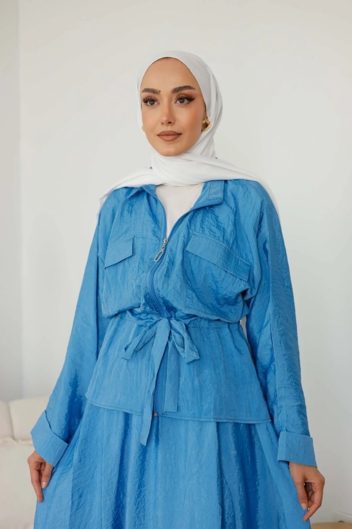 Aqua Bluz Etek Takım - Mavi