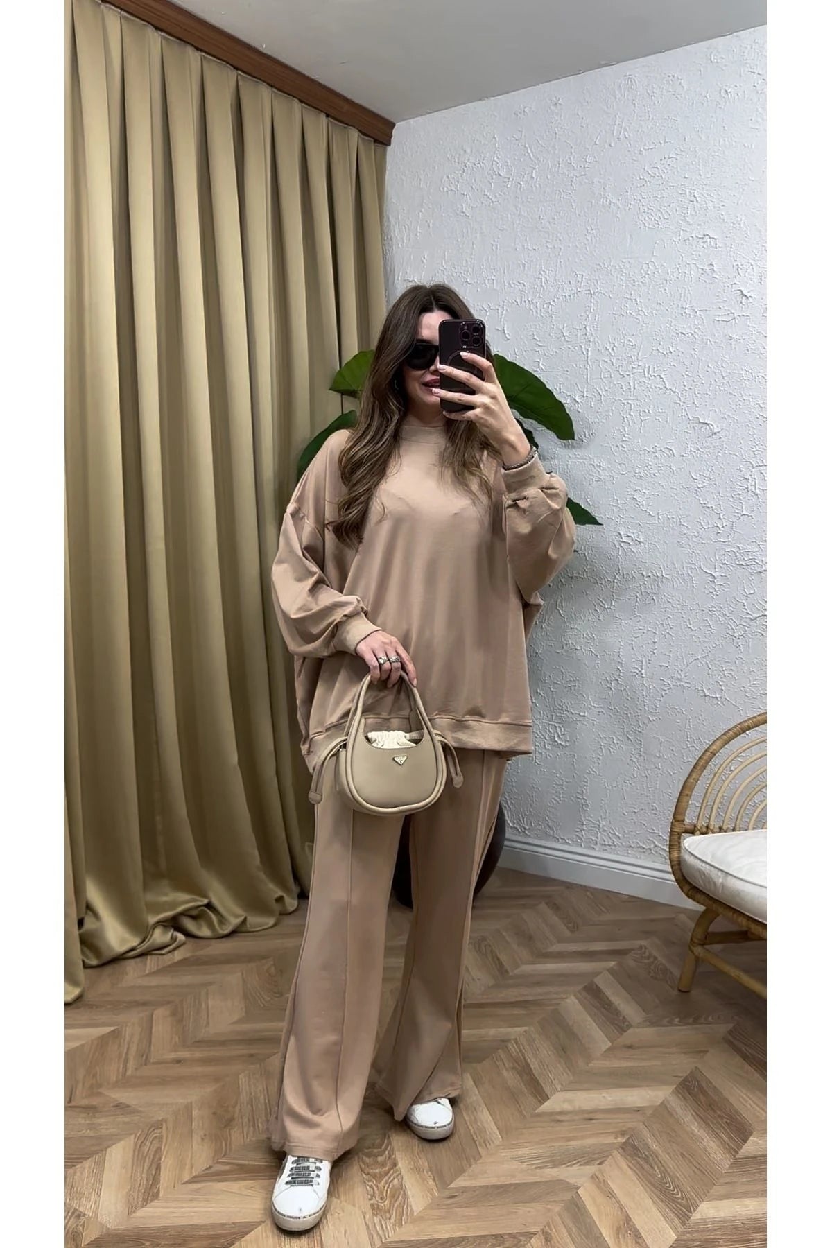 Sweat Pantolon Takım - Camel