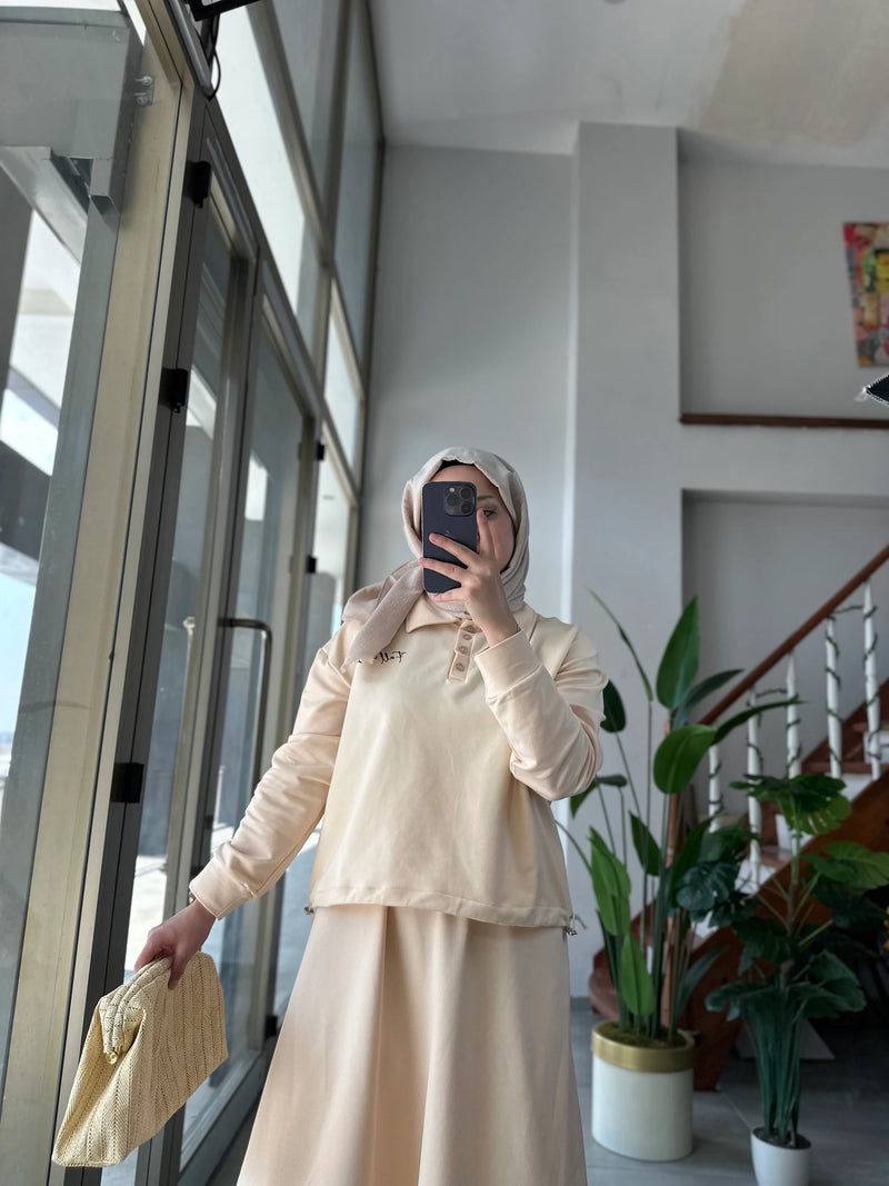 Bera Sweat Etek Takım - Krem