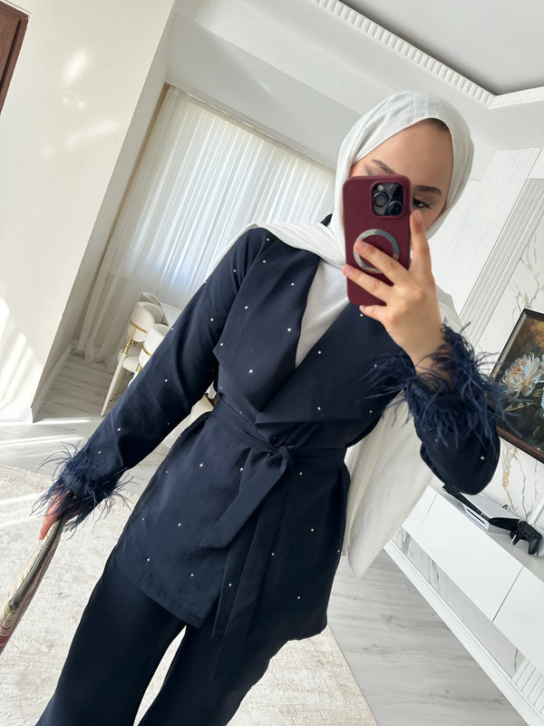 Shiny Ceket Pantolon Takım - Lacivert