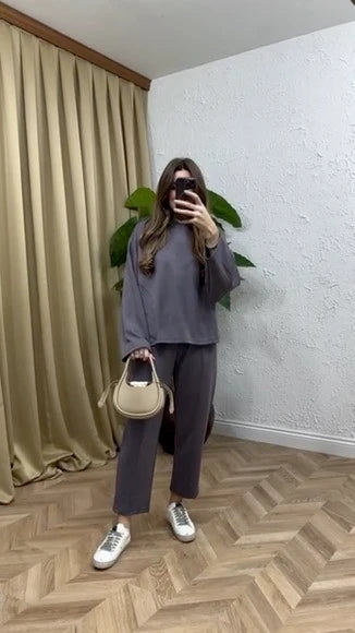 Fara Sweat Pantolon Takım - Gri