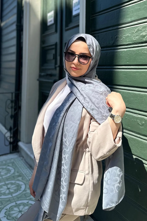Elegant Line Şal - Gri