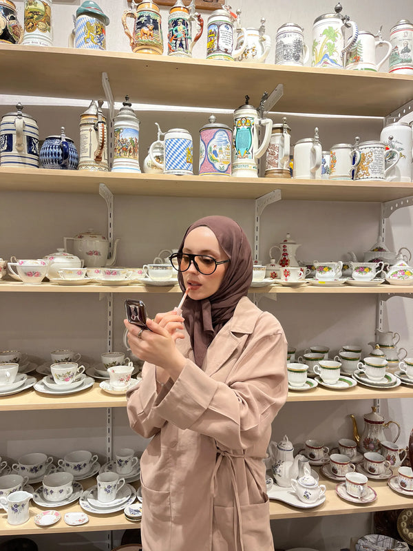 Cepli Bağlamalı Tunik Pantolon Takım - Bej