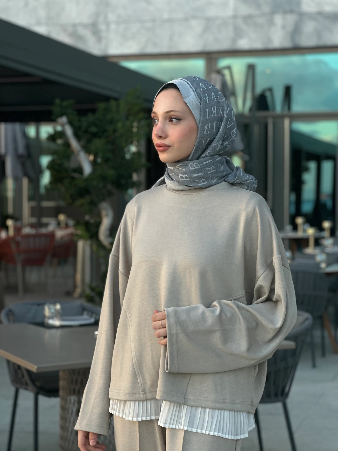 Fara Sweat Pantolon Takım - Bej