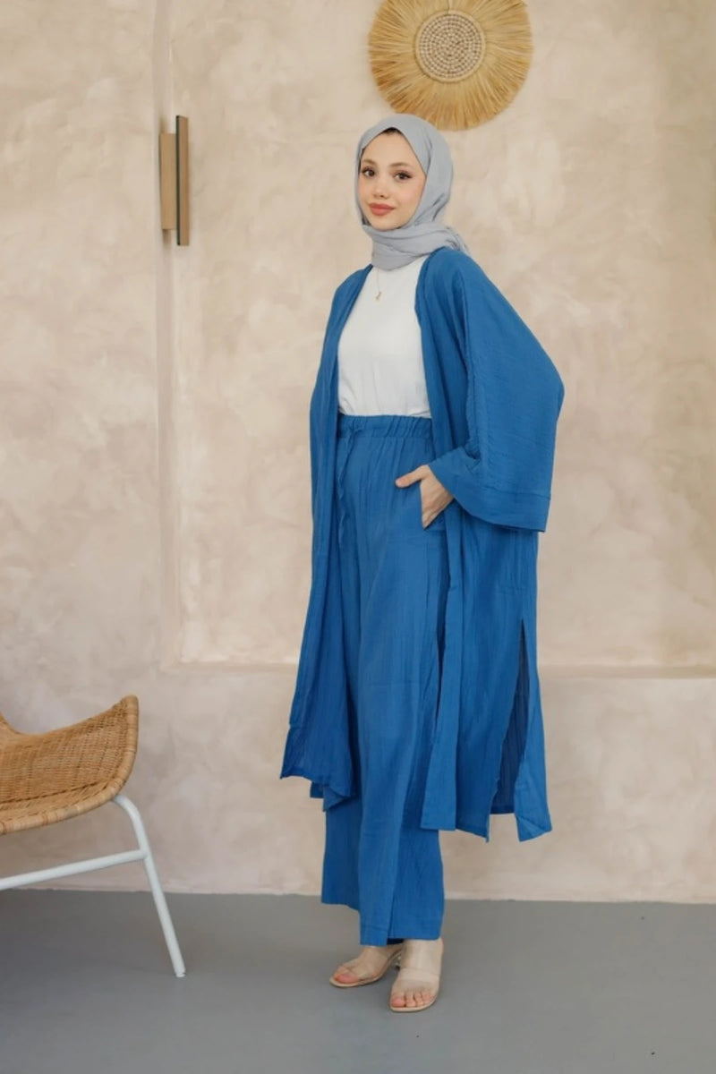 Ahsen Kimono Takım - Mavi