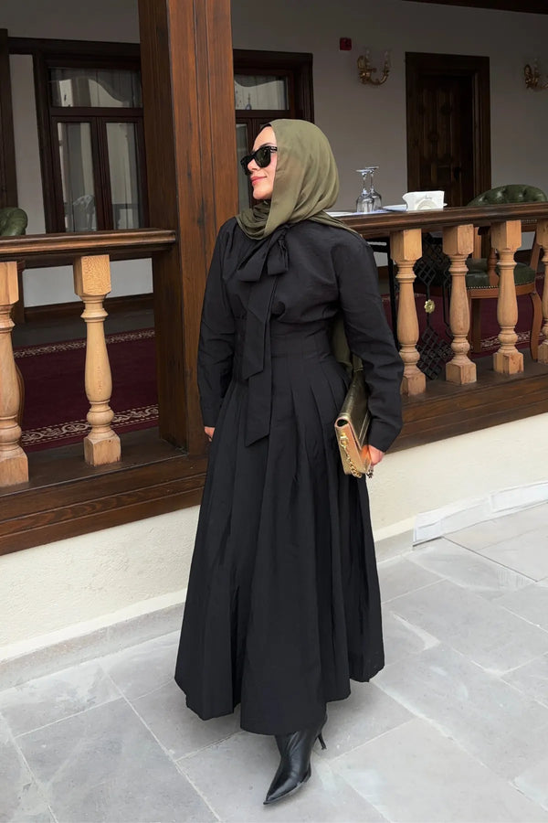 Hafsa Bluz Etek Takım - Siyah