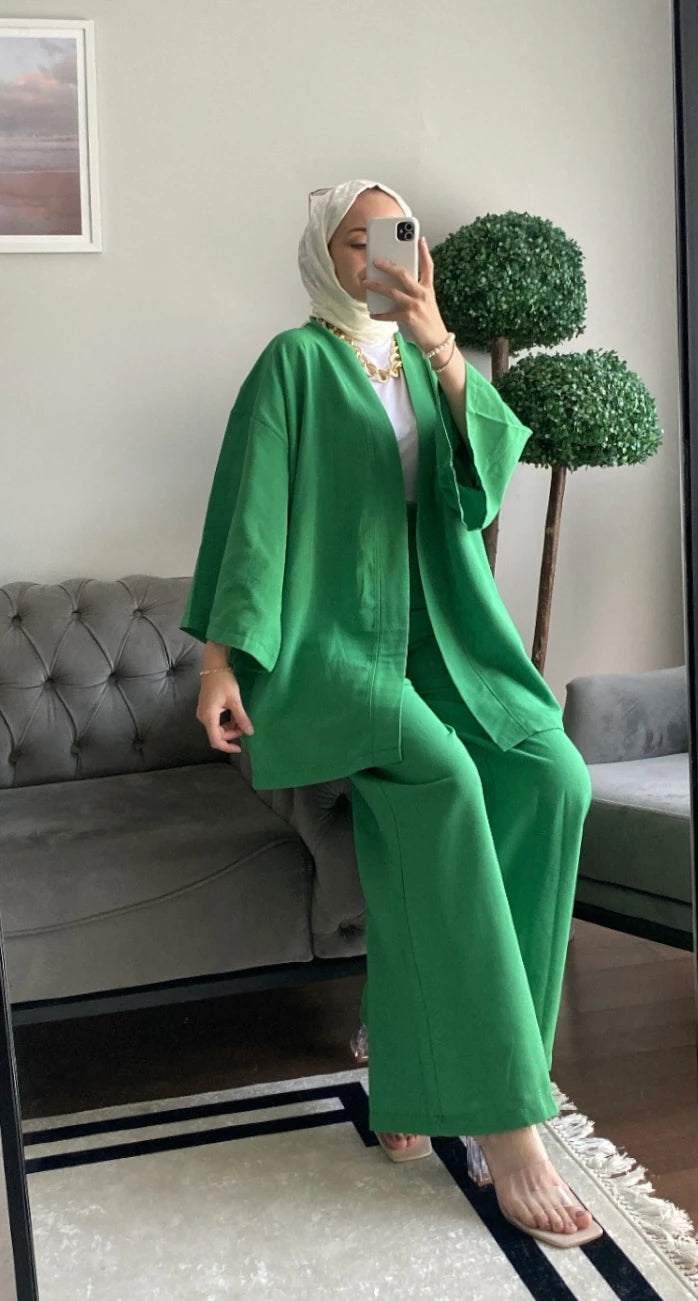 Noya Kimono Takım - Yeşil