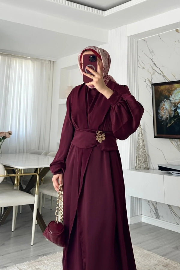 Maysa Abaya Set - Bordo