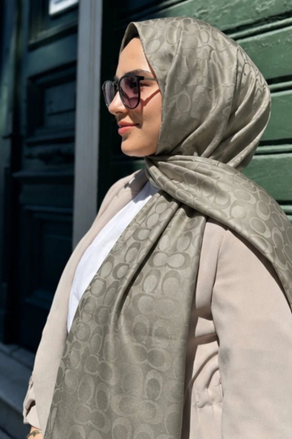 Elegant Line Şal - Haki