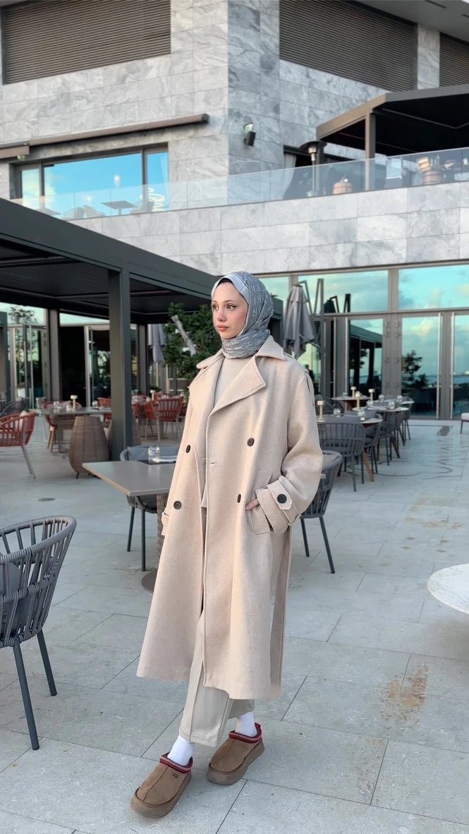 Massi Kaşe Kaban - Bej