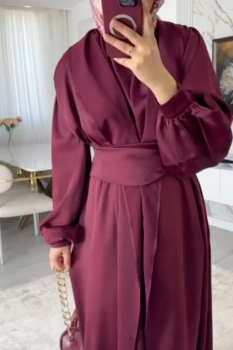 Maysa Abaya Set - Bordo