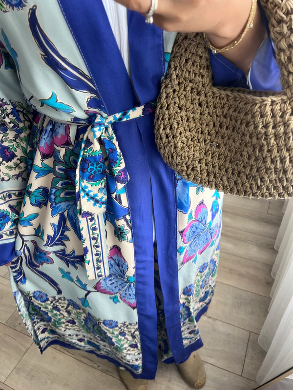 Zara Viskon Kimono Takım - Çok Renkli