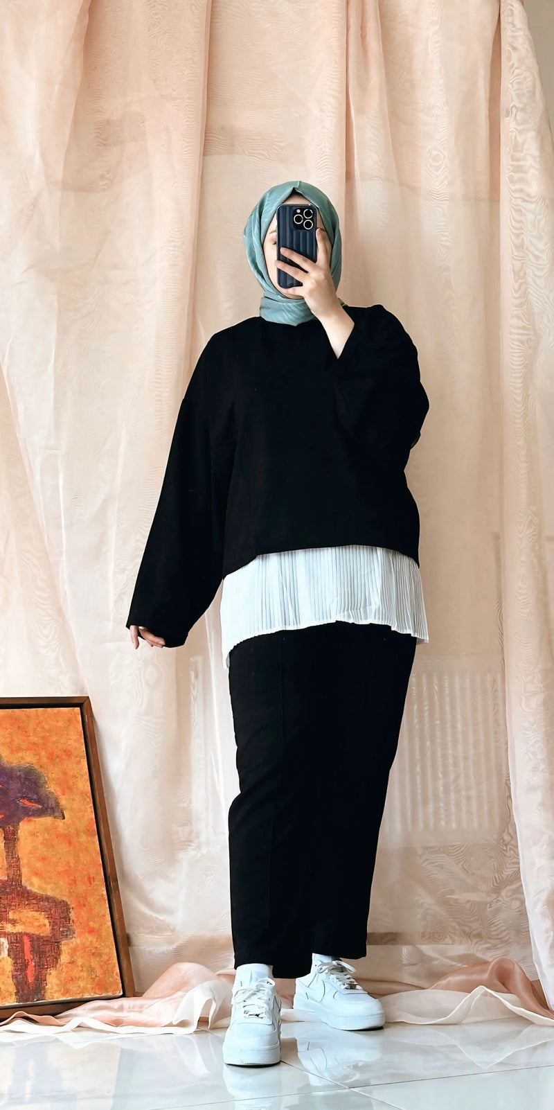 Fara Sweat Pantolon Takım - Siyah
