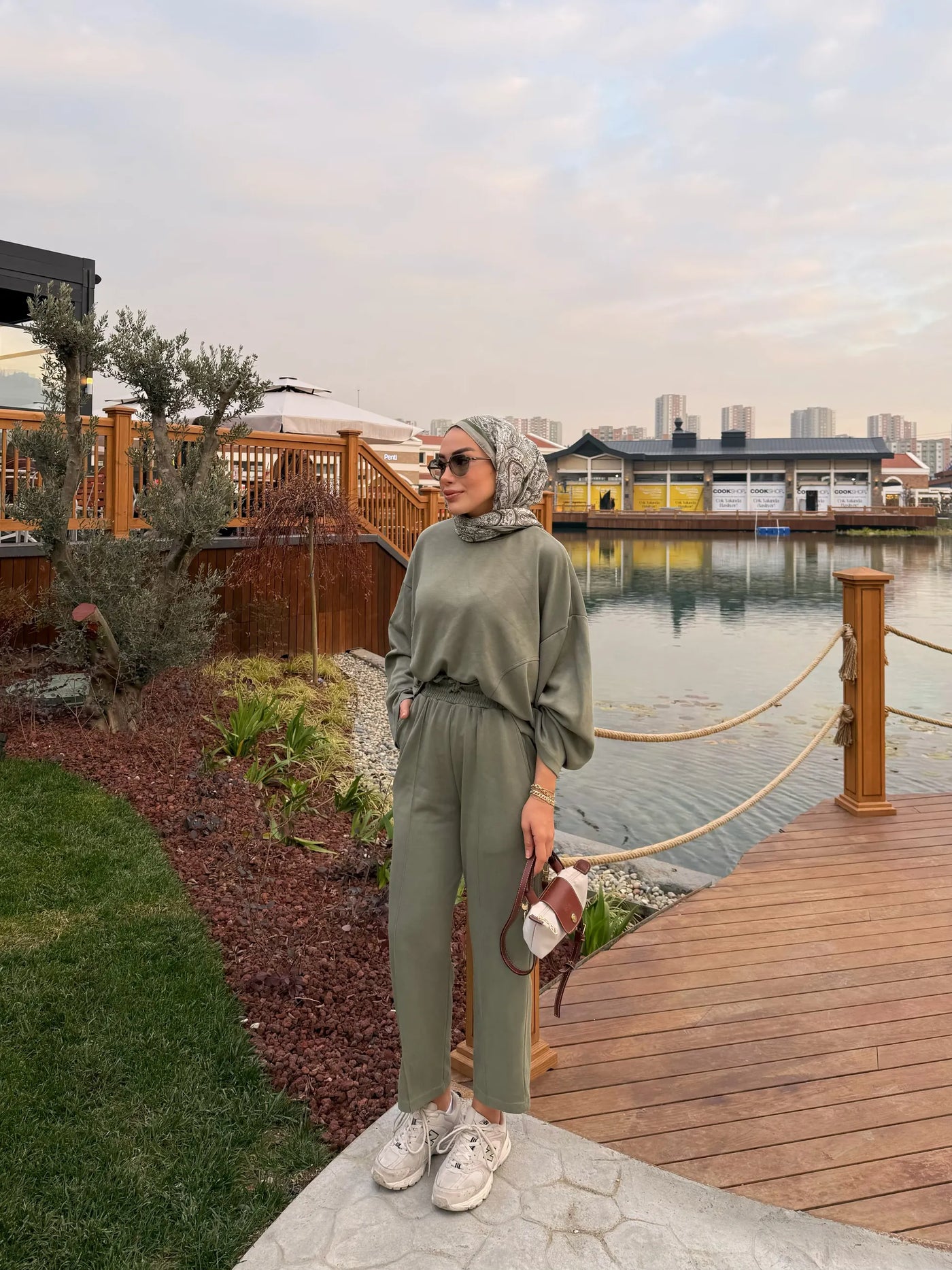 Fara Sweat Pantolon Takım - Yeşil