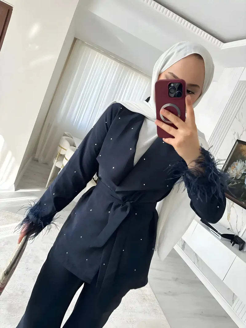 Shiny Ceket Pantolon Takım - Lacivert