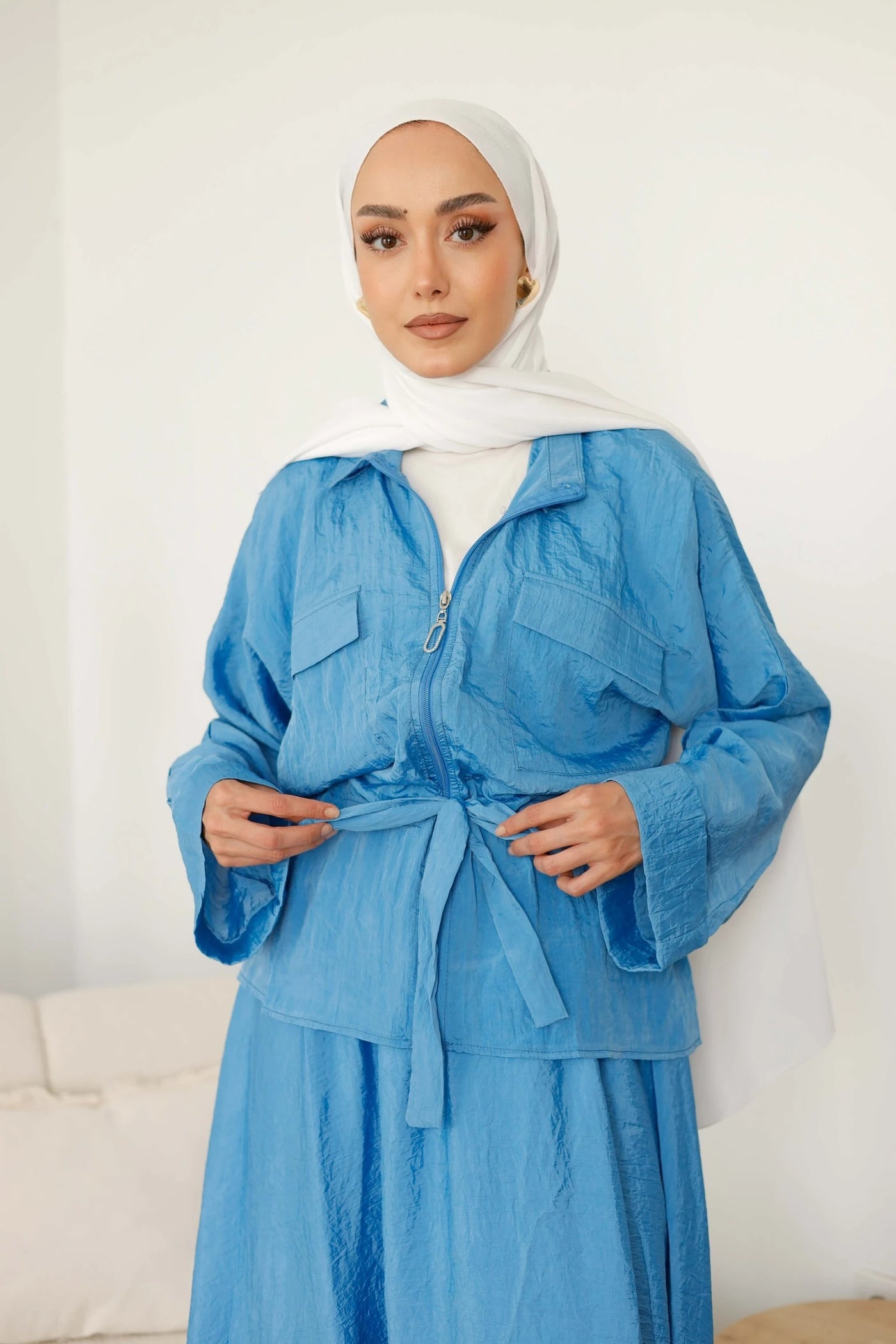 Aqua Bluz Etek Takım - Mavi