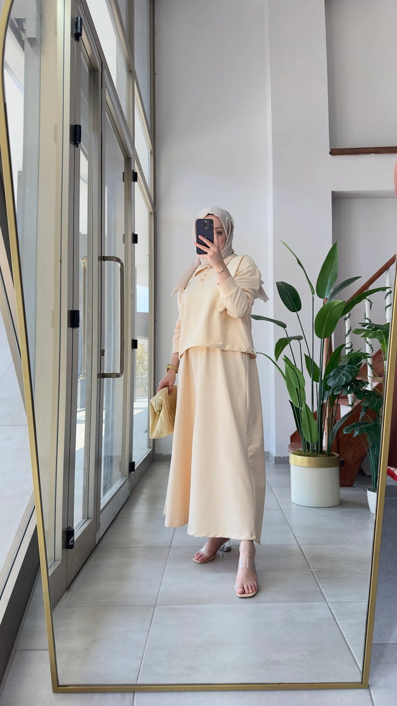 Bera Sweat Etek Takım - Krem