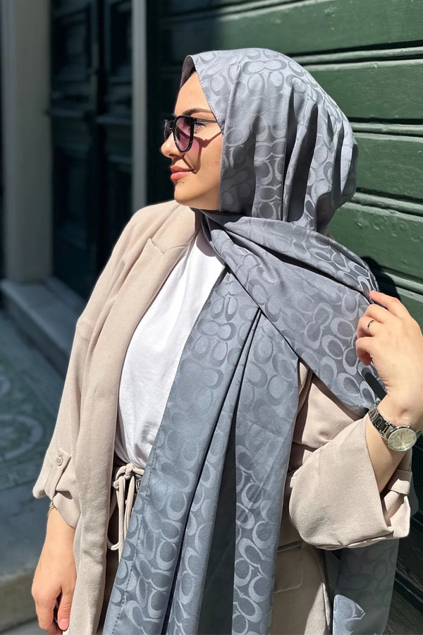 Elegant Line Şal - Gri