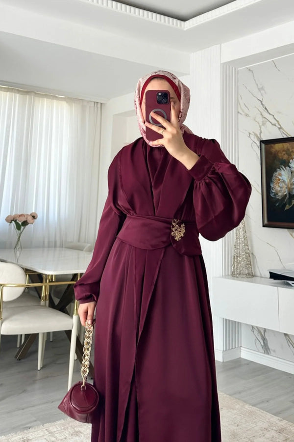 Maysa Abaya Set - Bordo