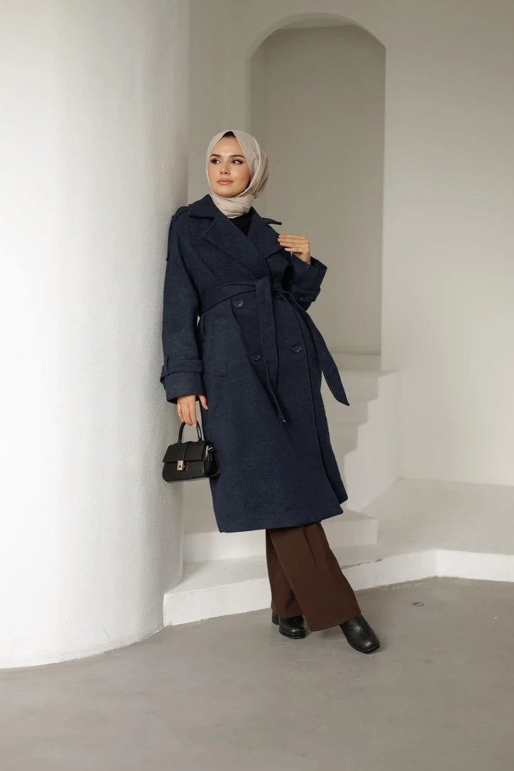 Massi Kaşe Kaban - Lacivert